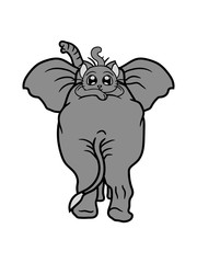 katze reitet elefant von hinten kätzchen süß niedlich klein po arsch hintern dick fett gehend clipart design comic cartoon cool lustig dickhäuter rüssel spazieren weg gehen
