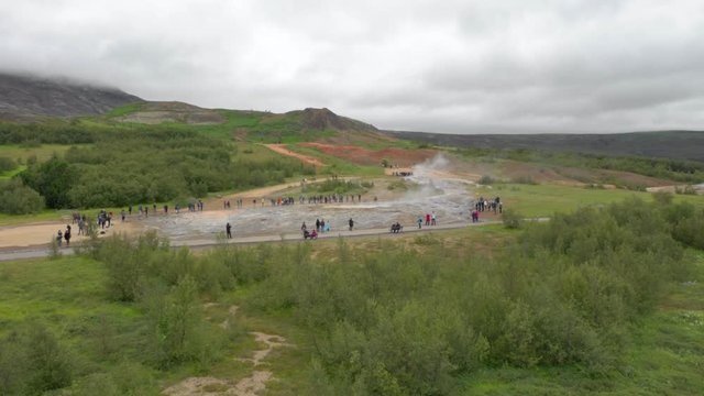 The Great Geyser Aerial View