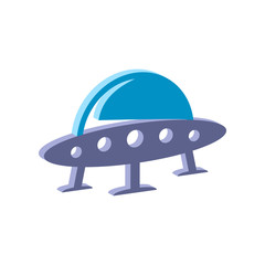 UFO icon.Isometric and 3D view.