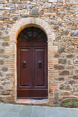 Front door to a house from the street