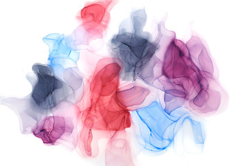  Abstract colorful background, wallpaper. Mixing acrylic paints. Modern art. Paint marble texture. Alcohol ink colors  translucent