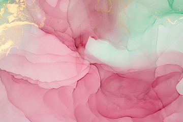  Abstract colorful background, wallpaper. Mixing acrylic paints. Modern art. Paint marble texture. Alcohol ink colors  translucent