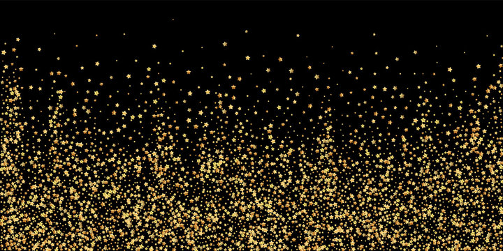 Gold Stars Luxury Sparkling Confetti. Scattered Sm