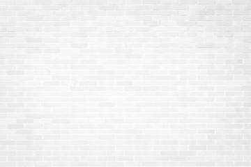 Brick wall texture pattern background in natural light white grey color