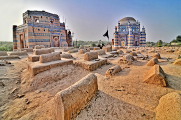 The Tomb of Bibi Jawindi  -  one of the five monuments in Uch Sharif, Punjab, Pakistan © robnaw