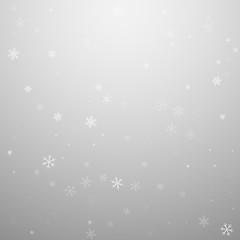 Fototapeta premium Sparse snowfall Christmas background. Subtle flyin