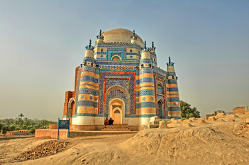The Tomb of Bibi Jawindi  -  one of the five monuments in Uch Sharif, Punjab, Pakistan © robnaw
