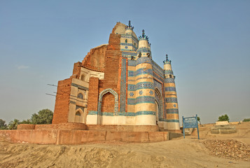 The Tomb of Bibi Jawindi  -  one of the five monuments in Uch Sharif, Punjab, Pakistan © robnaw