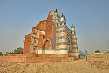 The Tomb of Bibi Jawindi  -  one of the five monuments in Uch Sharif, Punjab, Pakistan
