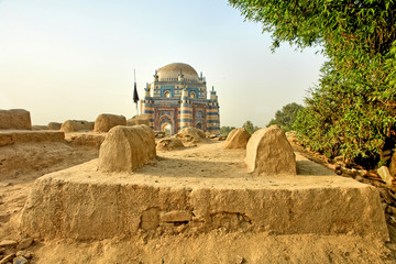 The Tomb of Bibi Jawindi  -  one of the five monuments in Uch Sharif, Punjab, Pakistan © robnaw