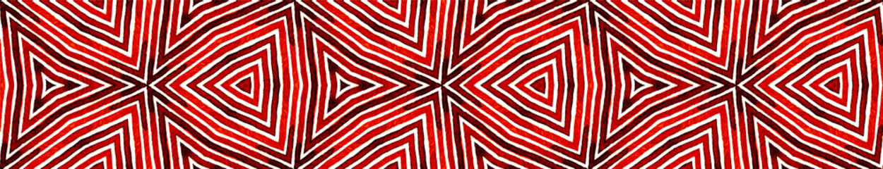 Wine red Seamless Border Scroll. Geometric Waterco