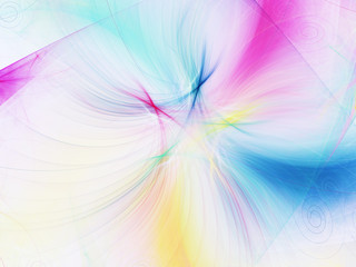 rainbow abstract fractal background 3d rendering illustration