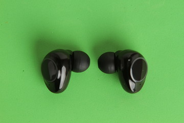 wireless headphones, on colorful background