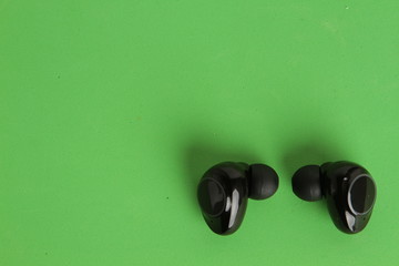 wireless headphones, on colorful background