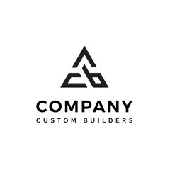 ACB logo design - Initial letter triangle logo design