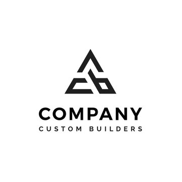 ACB logo design - Initial letter triangle logo design