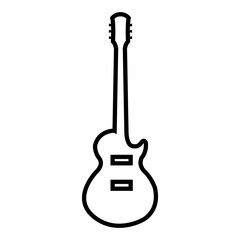 Guitar line icon, logo isolated on white background