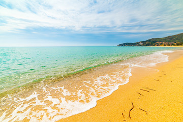 Golden sand in Solanas Beach