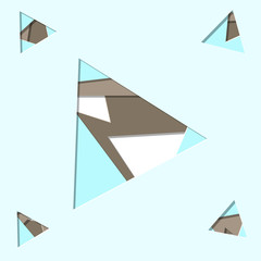 Abstract Generative Art color distributed triangle holes background illustration