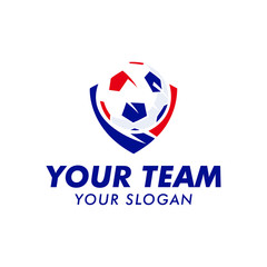 soccer ball logo team with emblem