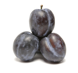 beautiful plum on a white background