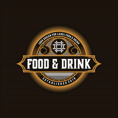Food and drink logo design for brand label