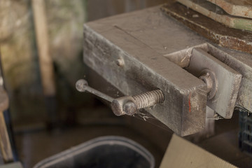 old wooden carpenter's clamps