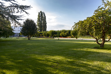 Fototapeta premium city park sunset