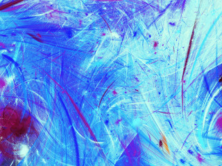 blue abstract fractal background 3d rendering illustration