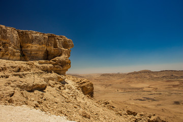 Fototapeta na wymiar desert rocky scenery landscape travel photography from wilderness Middle East environment 