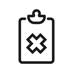 clipboard disable - minimal line web icon. simple vector illustration. concept for infographic, website or app.