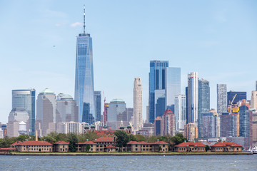 Manhattan, New York, USA view on the skyline daytime