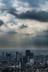 Fototapeta premium 神秘的な東京の空 Mystical Tokyo Sky