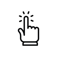 Hand clicking vector icon. Finger pointer.