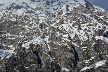 The first snow at high altitude in the autumn