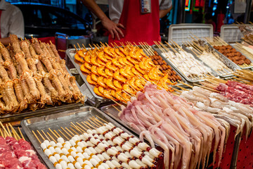 Chinese food market - edible insects on sale