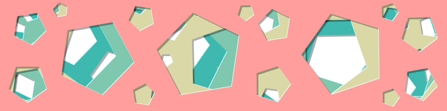 Abstract Generative Art color distributed polygone holes background illustration