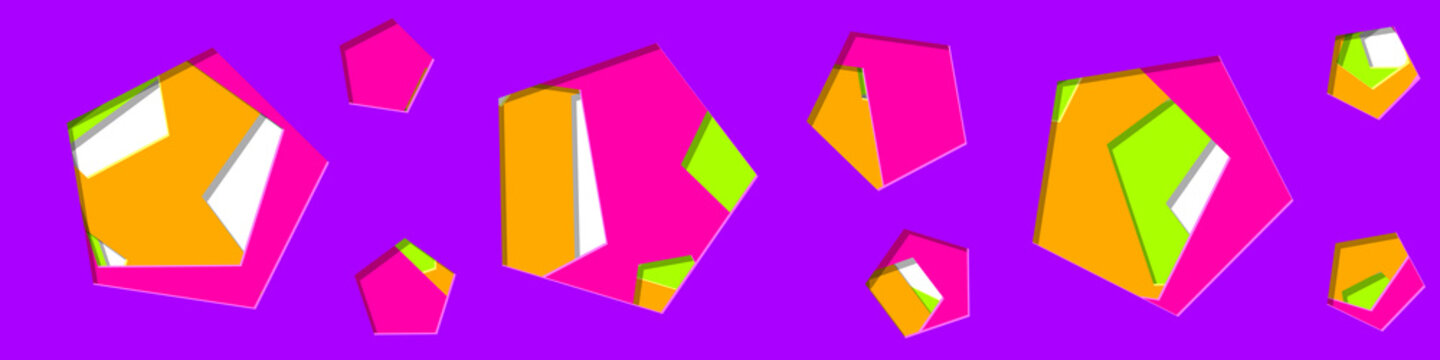 Abstract Generative Art color distributed polygone holes background illustration