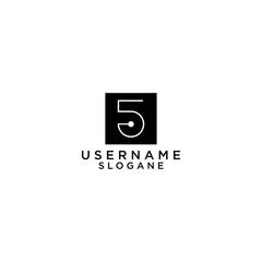 Fototapeta premium 5 logo concept black and white