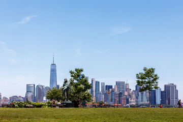Fototapeta na wymiar Manhattan, New York, USA view on the skyline daytime