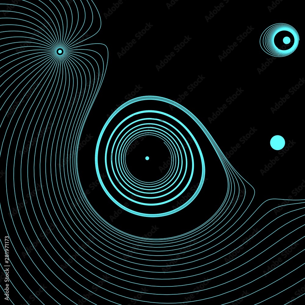 Aufkleber 3d abstract background with circles
