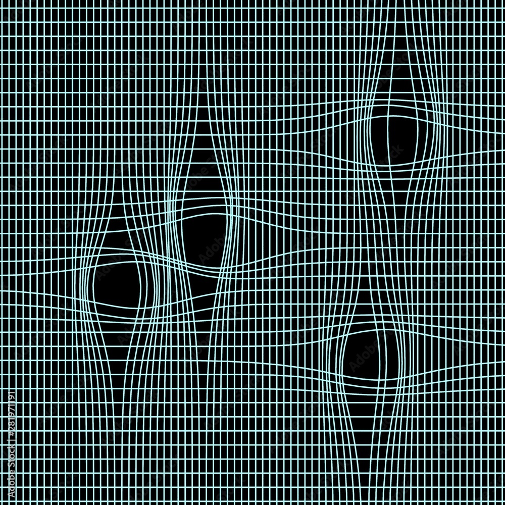 Aufkleber 3d parametric abstract wire pattern