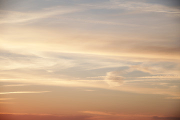 dramatic golden evening cloudscape