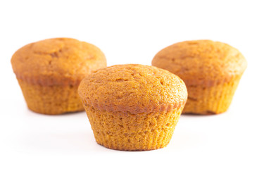 Pumpkin Spice Muffins on a White Background