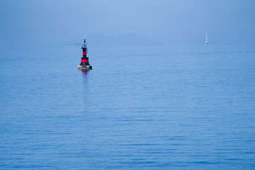 black-red buoy