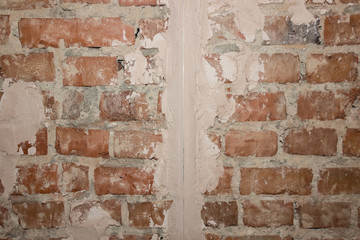brick wall with plaster