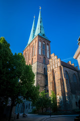 Church of St. Nicholas in Berlin. Located in the historic quarter Nikolaiviertel. Now the Brandenburg branch of the museum as part of the Foundation City Museum Berlin.