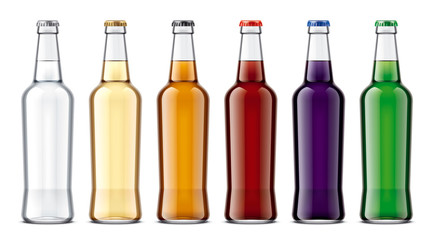 Glass bottles mockup. 