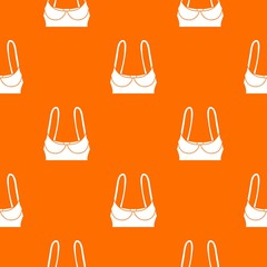 Sports bra pattern vector orange for any web design best