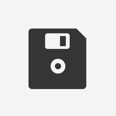 Floppy disc, save icon. New trendy floppy disc vector illustration symbol.